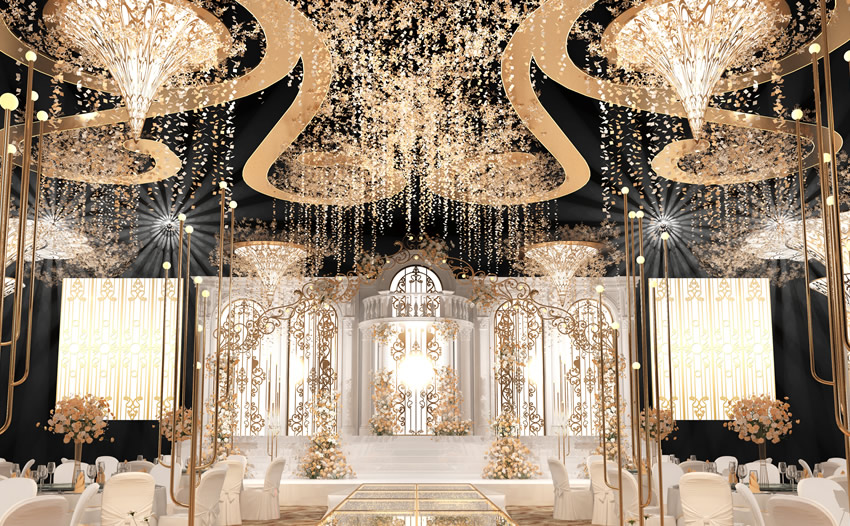 庆安花木兰喜事汇金色大厅效果展示